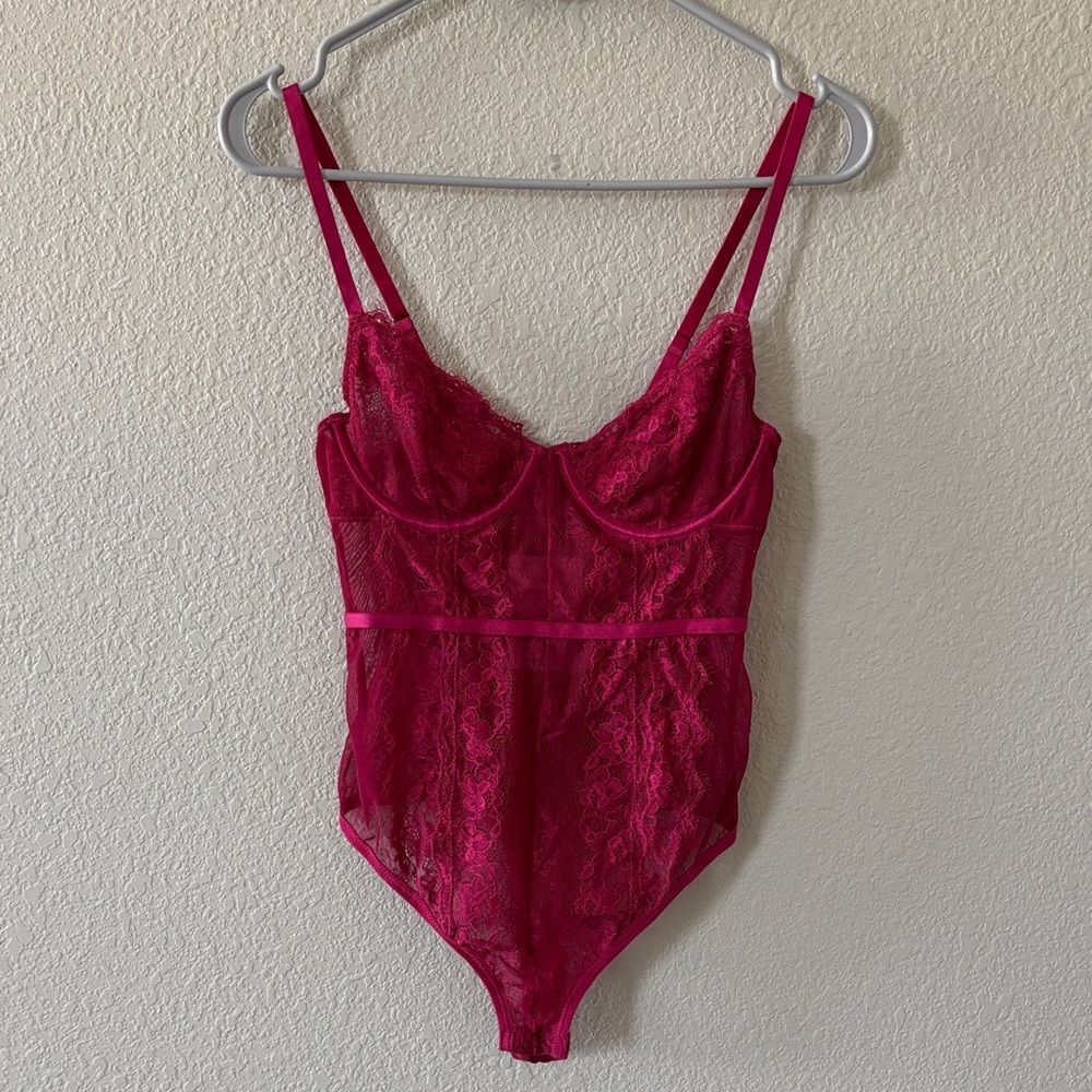 FOREVER 21 Lingerie Bodysuit in Sangria sz Medium NWT